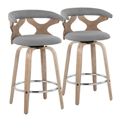 Gardenia - Mid Century Modern Fixed Height Counter Stool With Swivel (Set of 2) Lumi Source