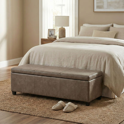Avalon - Contemporary Storage Ottoman Bench Simpli-Home