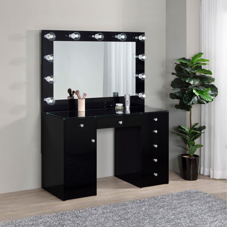 Acena - 7-Drawer Vanity Set With Lighting CoasterEssence