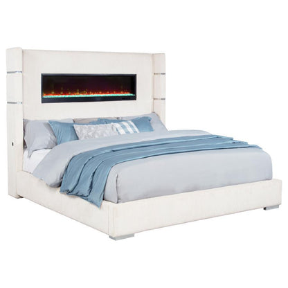 Tisdall - Upholstered Fireplace Bed Coaster Fine Furniture