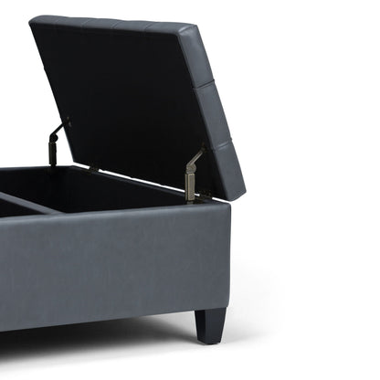 Harrison - Upholstered Coffee Table Storage Ottoman Simpli-Home