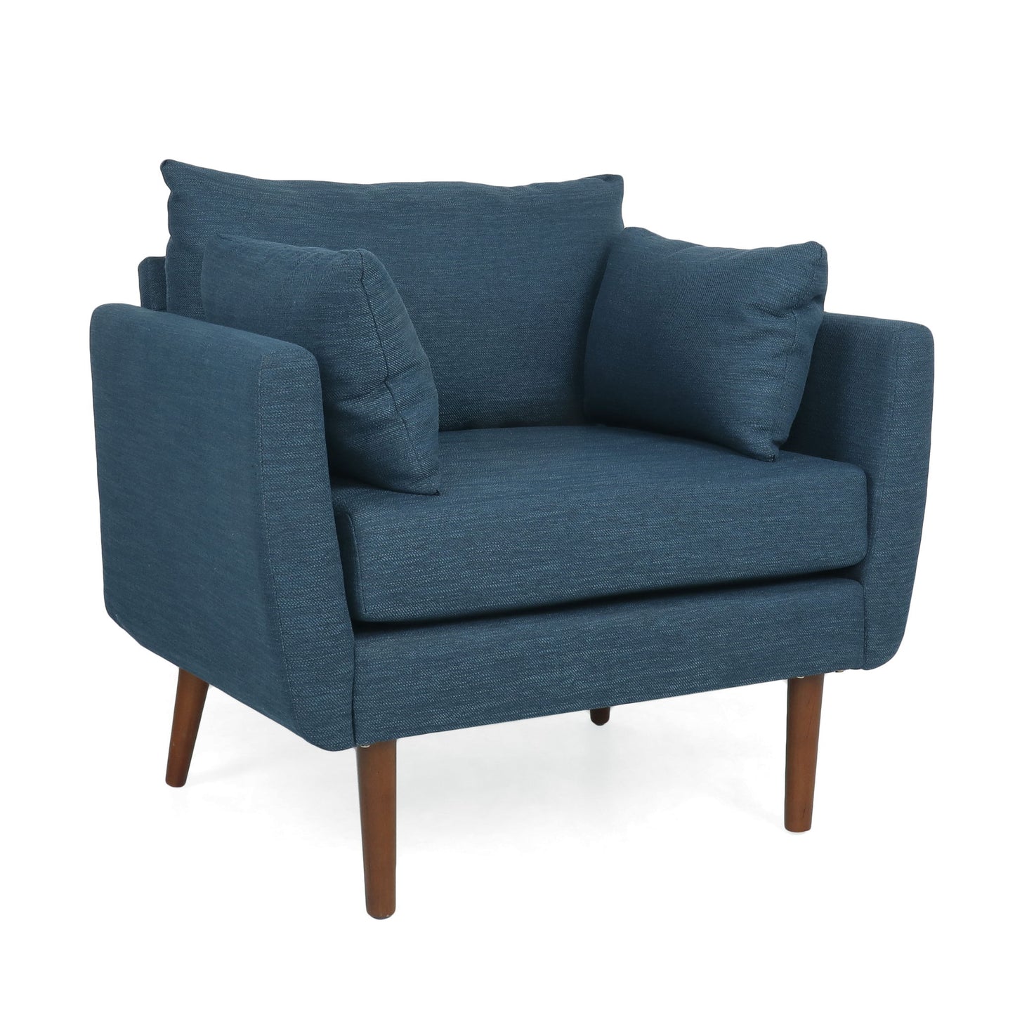 Luminate - Upholstered Fabric Club Chair With Tapered Legs And 2 Accent Pillows Noble House