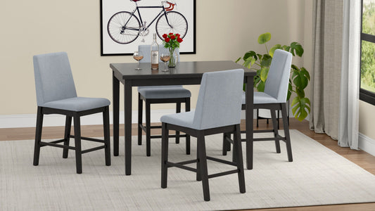 Quaint - 5 Piece Gathering Height Set - Gray Emerald Home