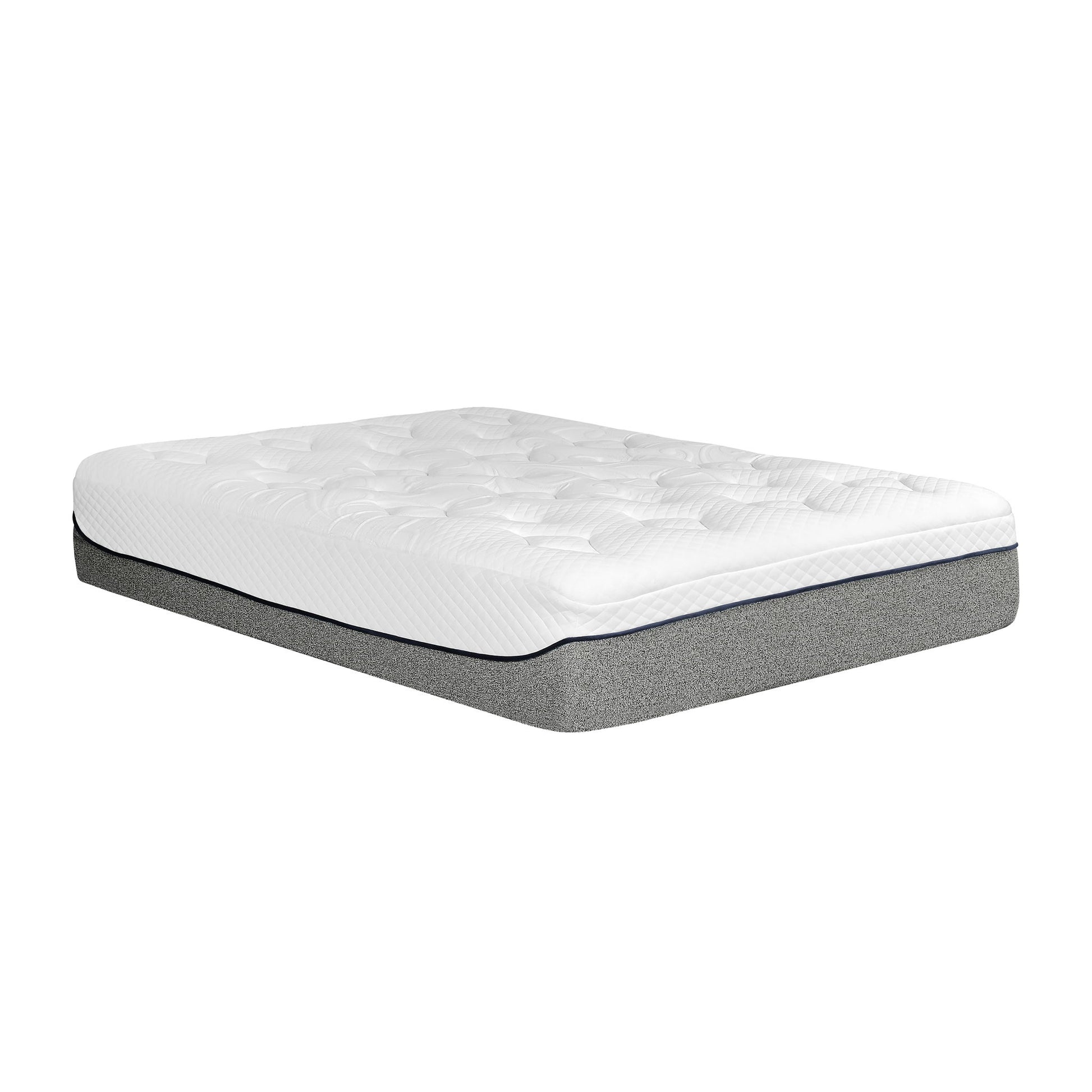 Ultra Plush 13" Gel Memory Foam Mattress For King Size Bed With Double Layered Jacquard Cover - Gray / White Daily Nest
