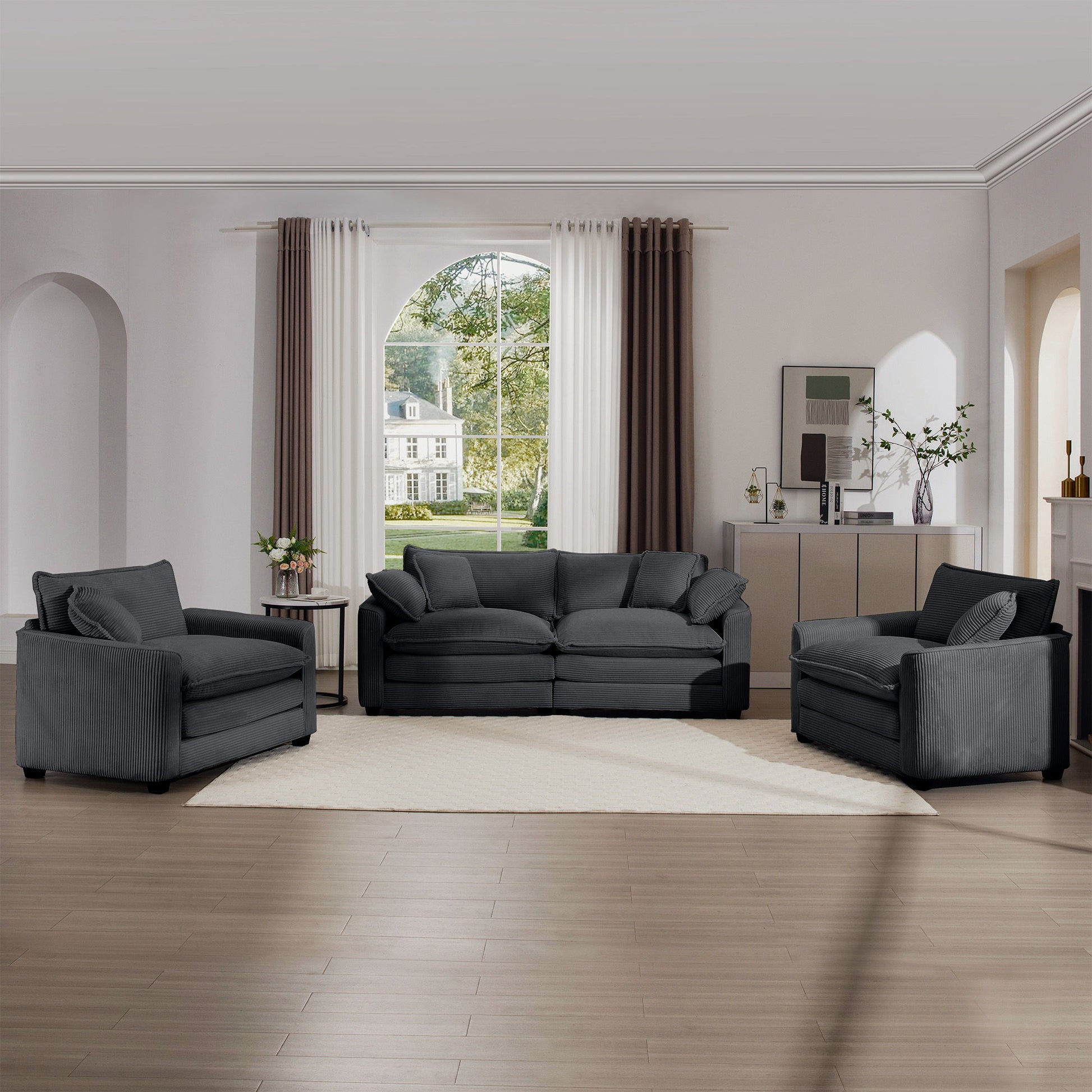 Elegant Oversized Sectional Sofa Set With Deep Seats And Flexible Layout Home Essentials