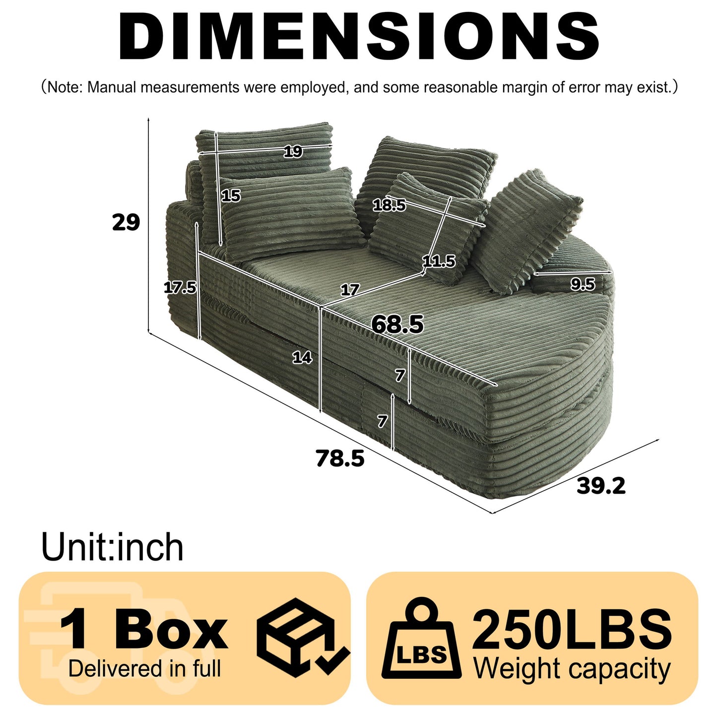 Semi Circular 2 In 1 Sofa Bed With Neck Pillow Home Essentials