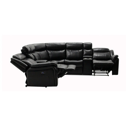 Jupiter - Leather Sectional - Black Global Furniture USA