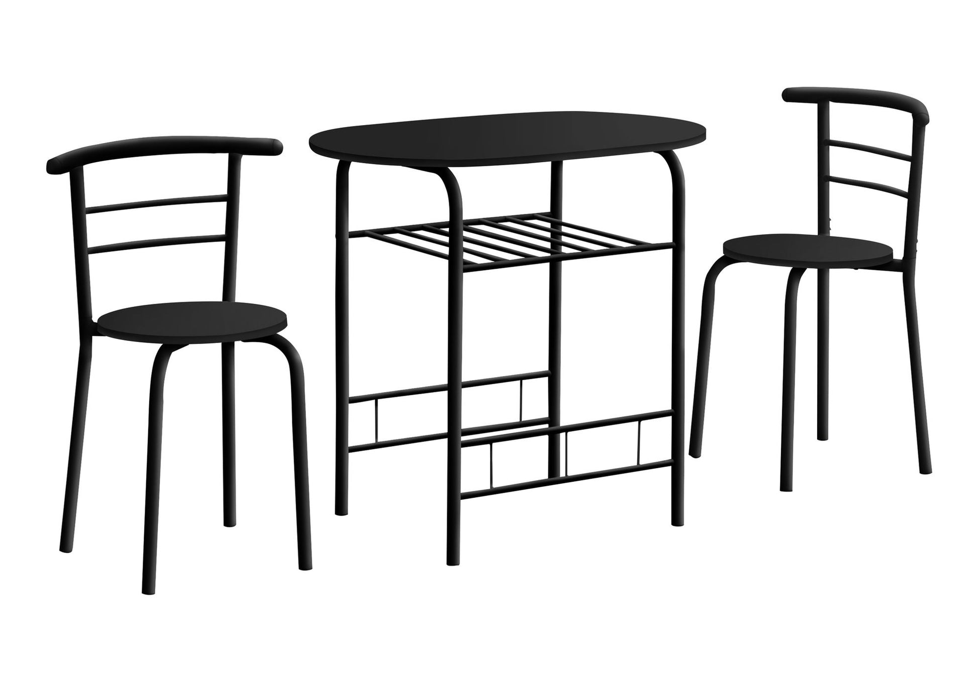 3 Pieces Dining Table Set, Small, Contemporary & Modern 8th Street