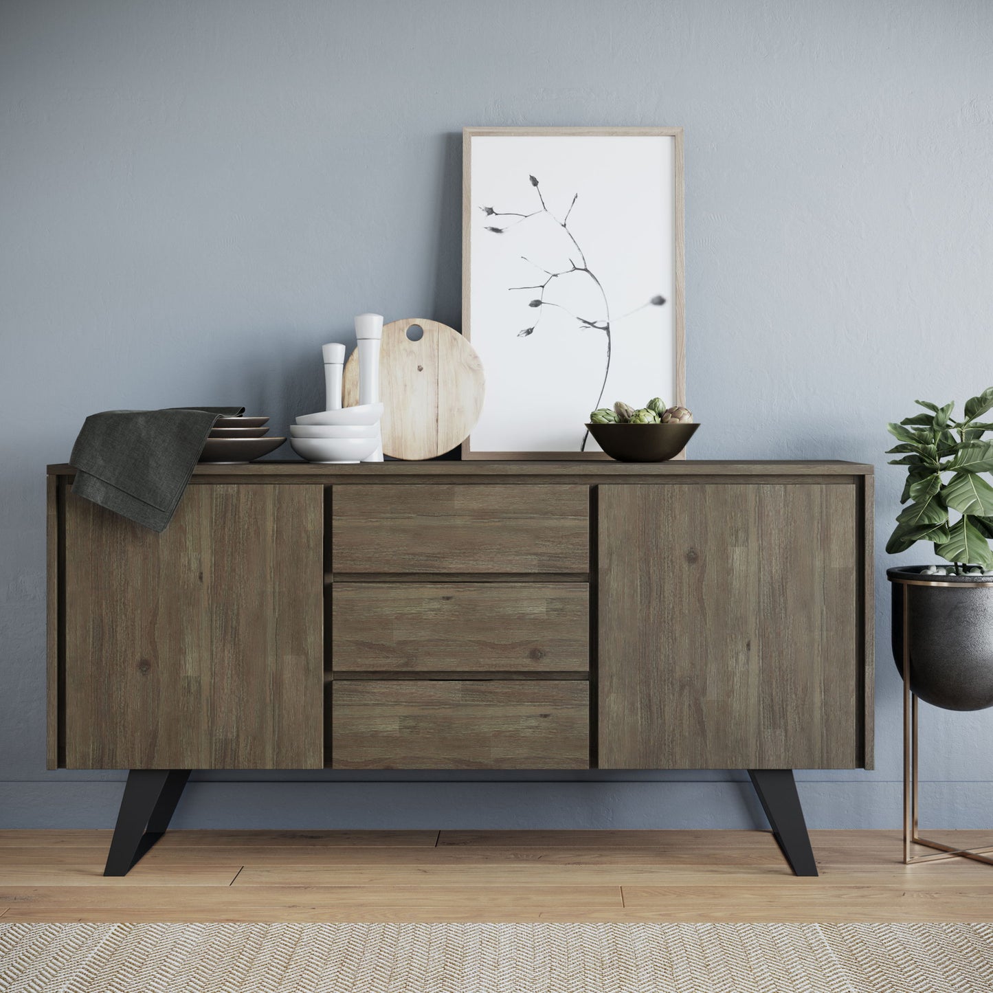 Lowry - Handcrafted Sideboard Buffet Simpli-Home