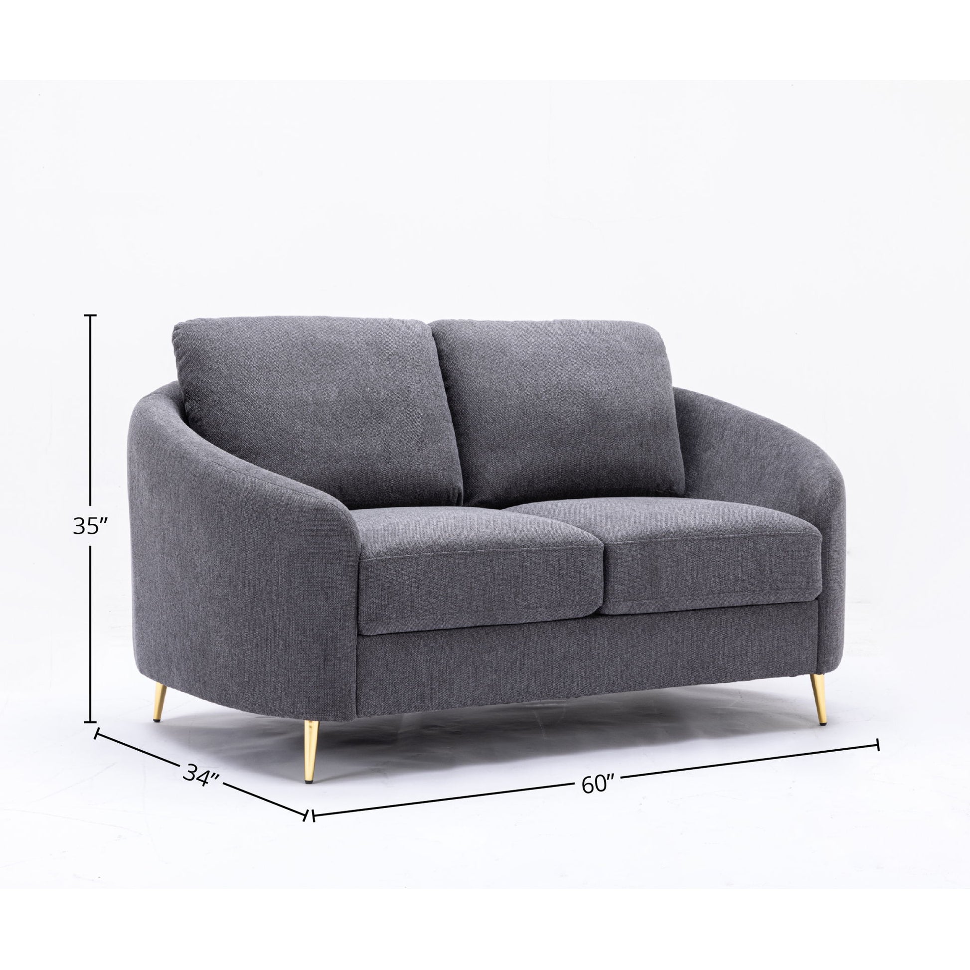 Yuina - 3 Pieces Living Room Set - Gray Acme