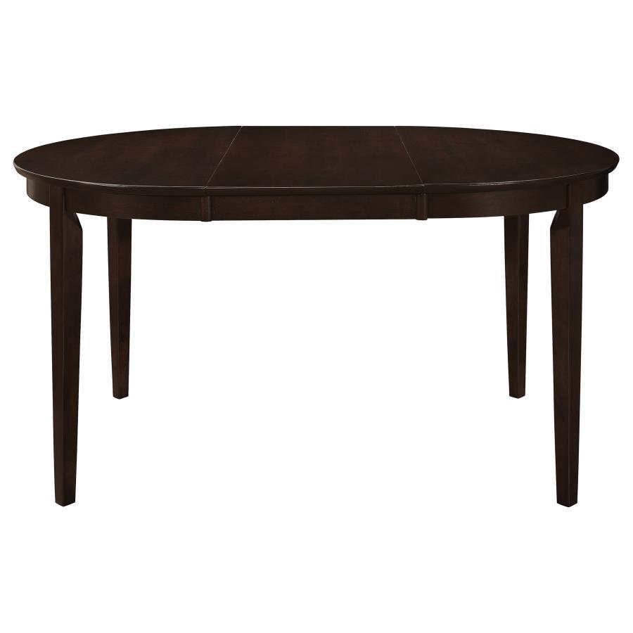 Gabriel - Oval Extension Leaf Dining Table - Cappuccino CoasterEveryday