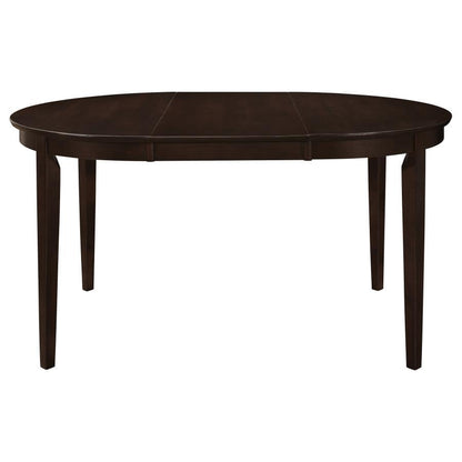 Gabriel - Oval Extension Leaf Dining Table - Cappuccino CoasterEveryday