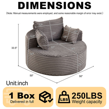Modern Single Sofa With Backrest Pillow For Living Room Home Essentials