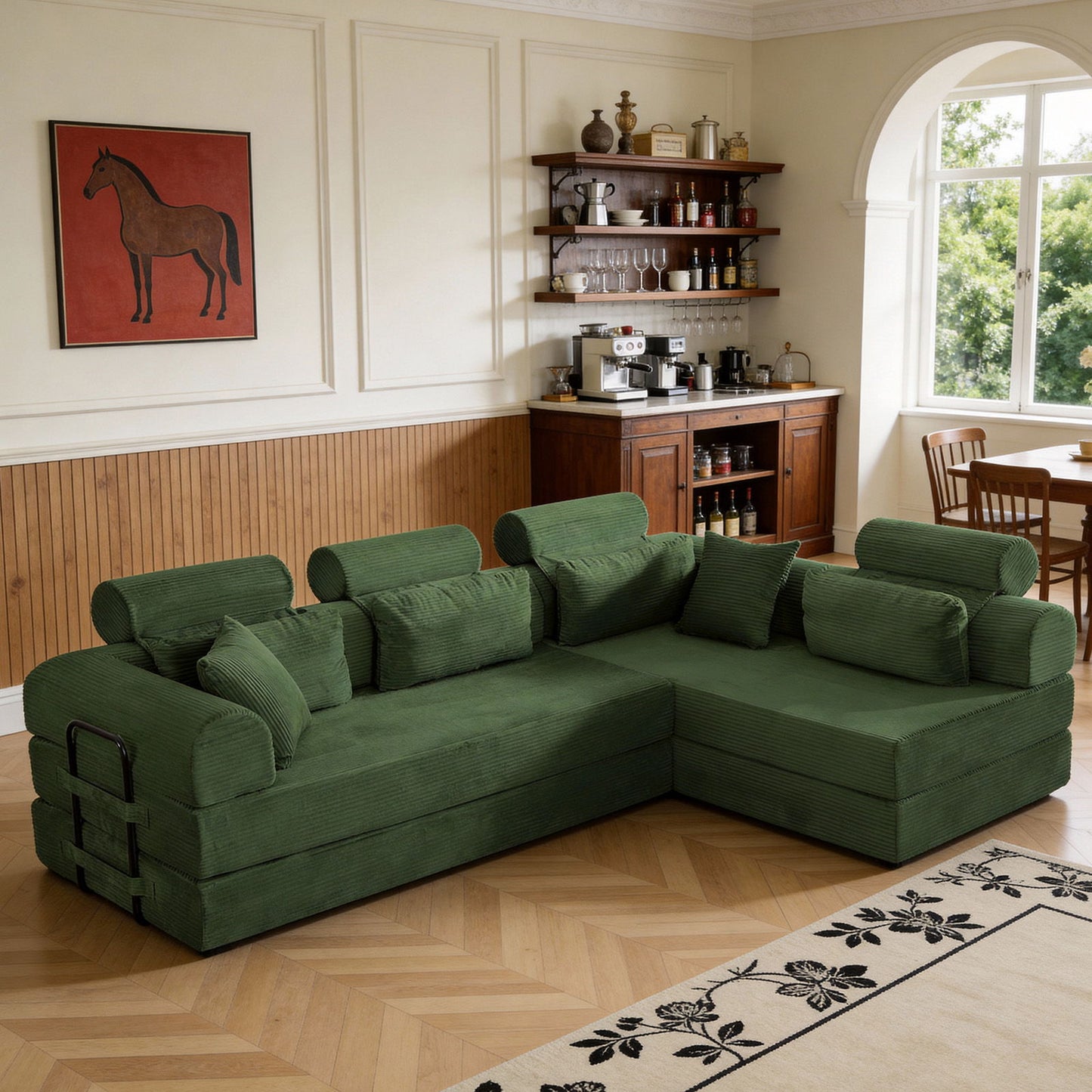 Modern L-Shape Modular Sectional Sofa, Compressed Design Home Essentials