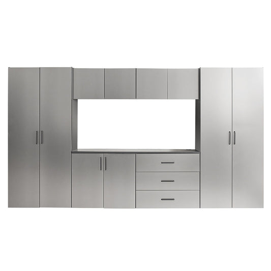 Astro Series - Garage Cabinet Set A With Soft Closing Drawers - Metallic Gray Daily Nest
