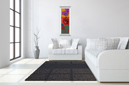 Pop Poppies By Li-legger - Mirrored Frame Real Glass - Blue