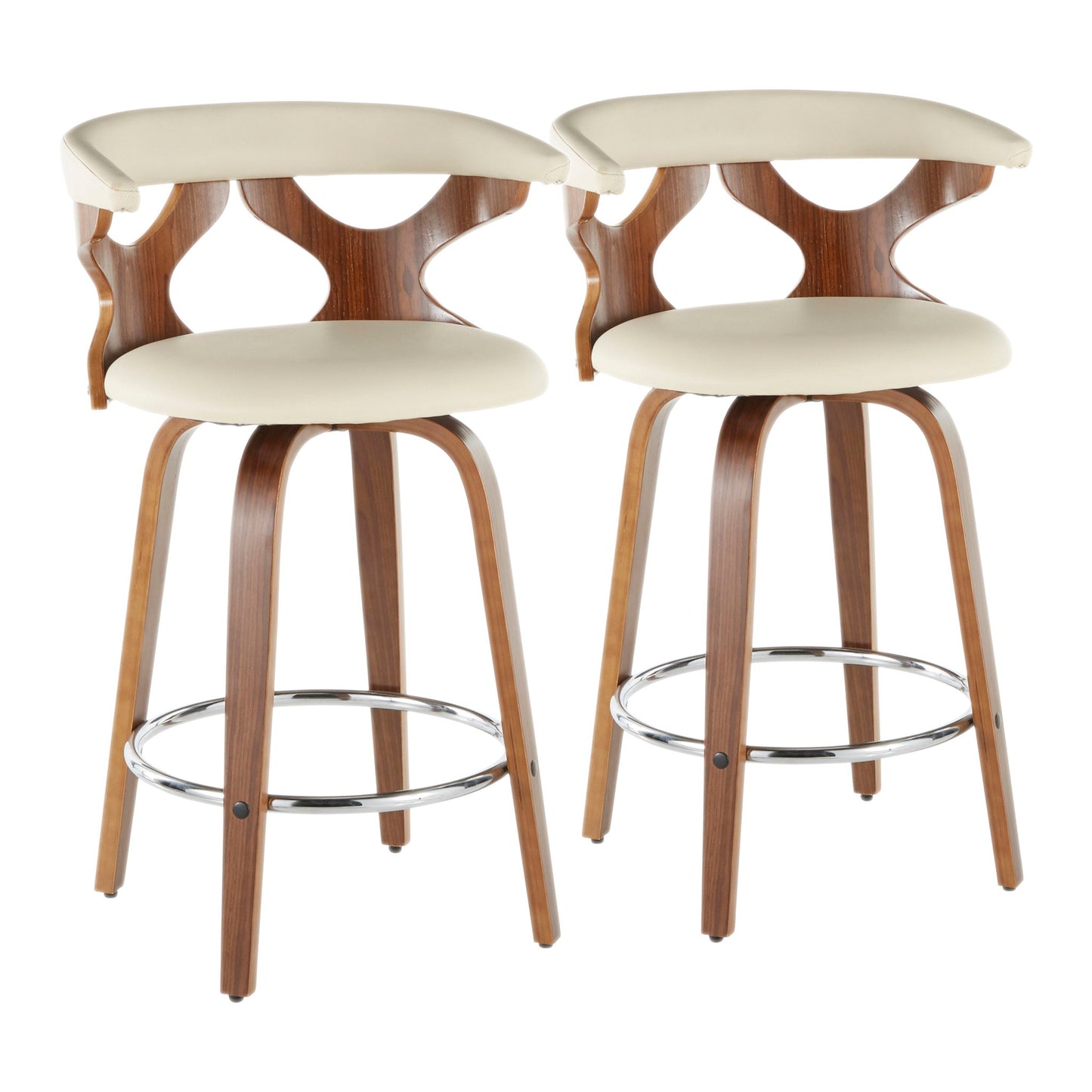 Gardenia - Mid Century Modern Counter Stool (Set of 2) Lumi Source
