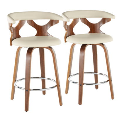 Gardenia - Mid Century Modern Counter Stool (Set of 2) Lumi Source