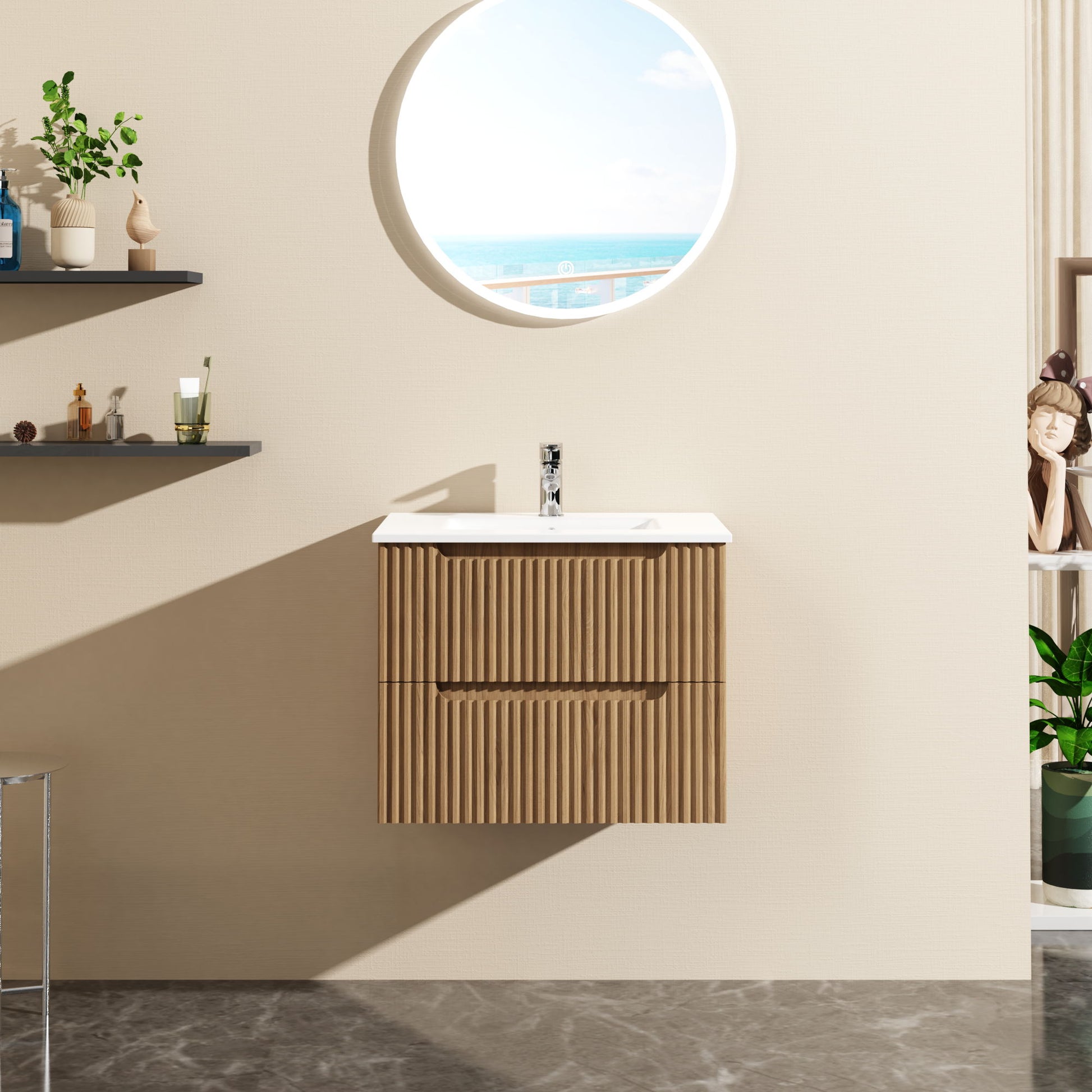Wall Mounted Bathroom Vanity With Sink Home Essentials