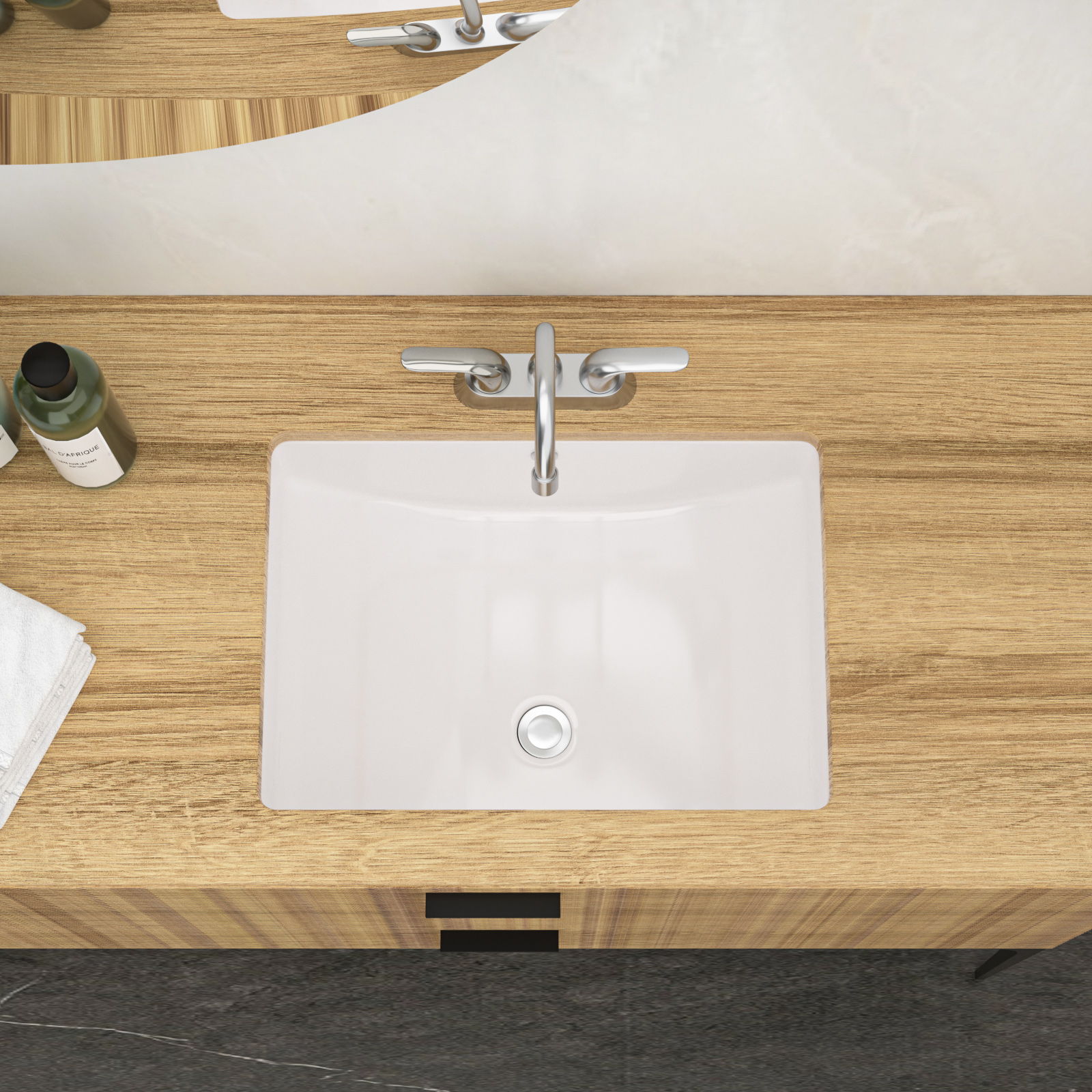 Modern Ceramic Undermount Bathroom Sink With Overflow, High Quality Daily Nest