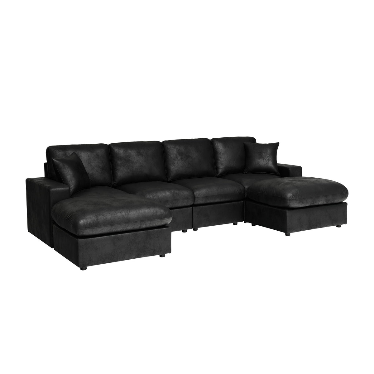 Sectional With 2 Ottomans Home Essentials