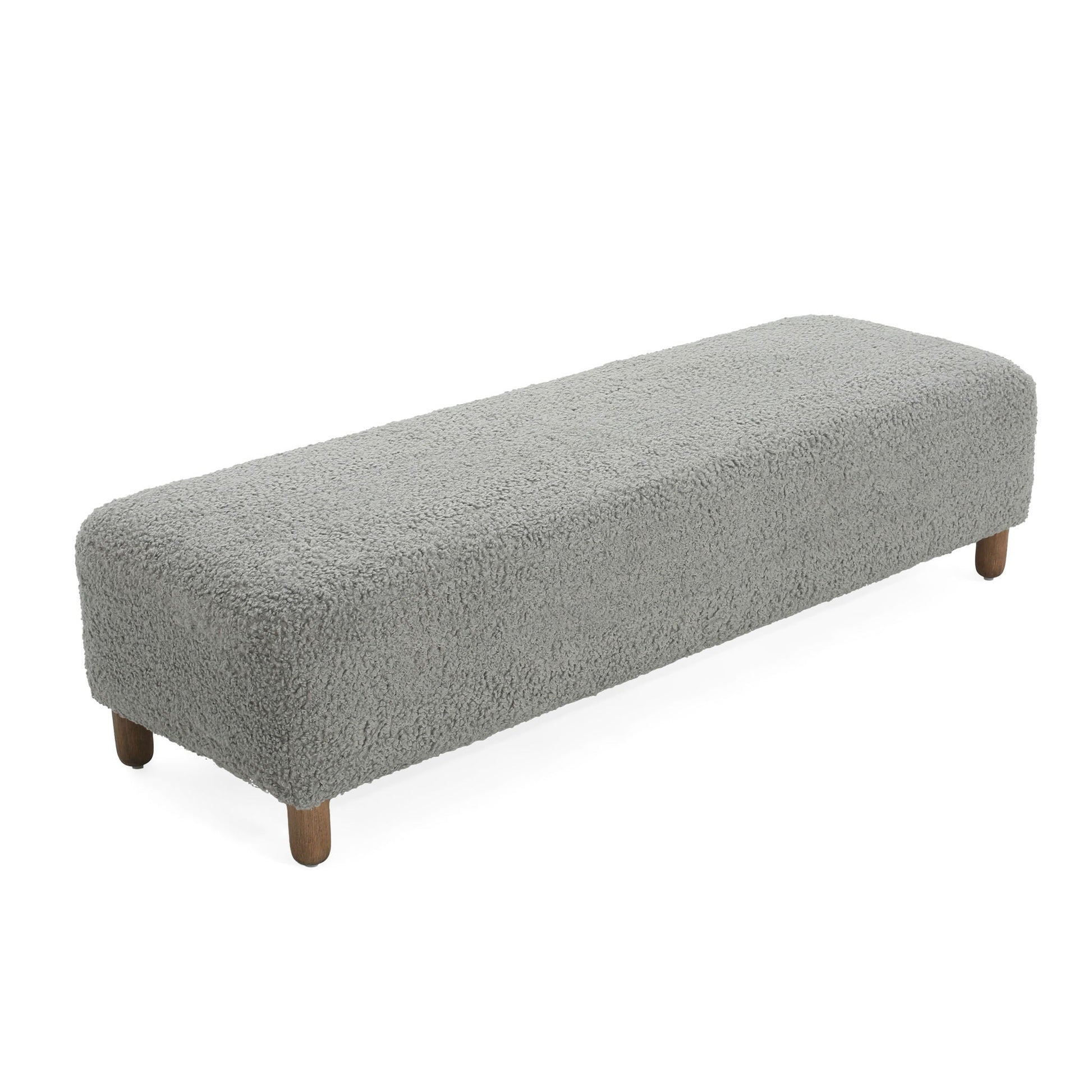 Contemporary Ottoman With Foam Cushion And Durable Upholstery Noble House