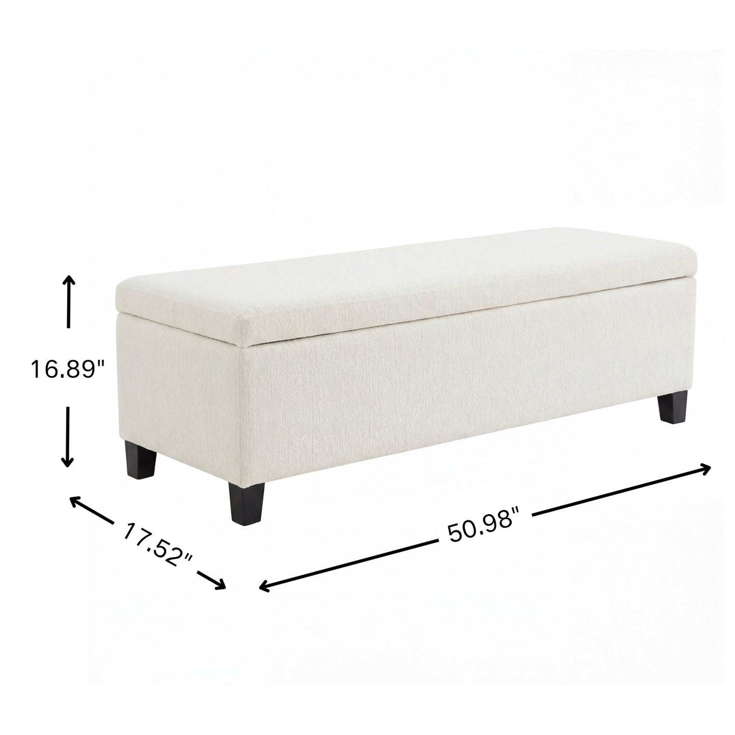 Upholstered Storage Ottoman Bench Noble House