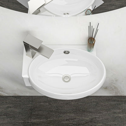 Modern Aesthetic Rectangle Wall Mount Bathroom Sink With Single Faucet Hole Daily Nest