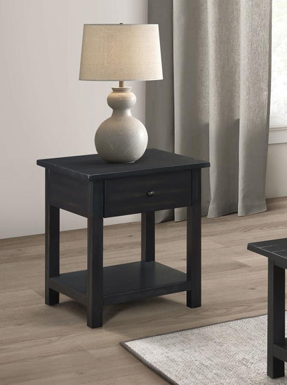 Payne - 1 Drawers Wood End Table with Shelf Coaster Fine Furniture