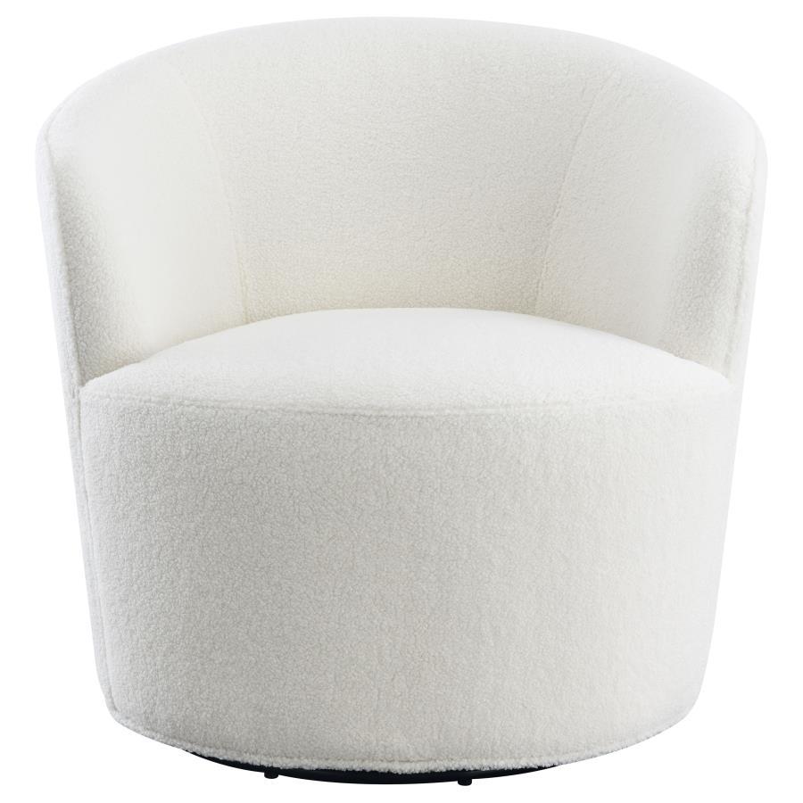 Joyce - Upholstered Barrel Back Swivel Chair CoasterEssence