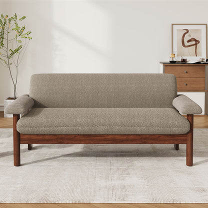 Loveseat Sofa 2 Seater Couch With Armrest Pillows Noble House