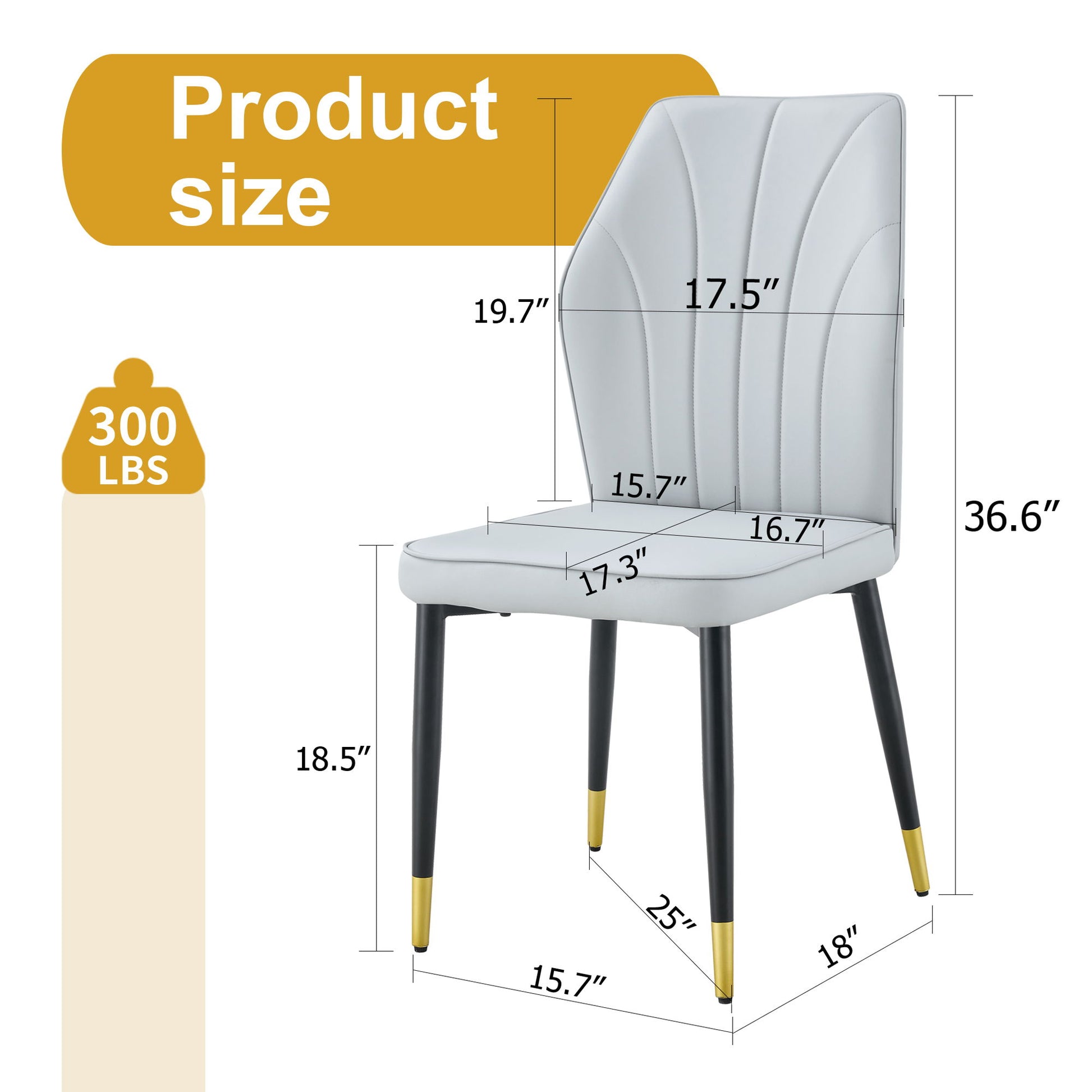 4 Modern Dining Chairs With Stylish Patterned Backrest And Metal Legs Home Essentials