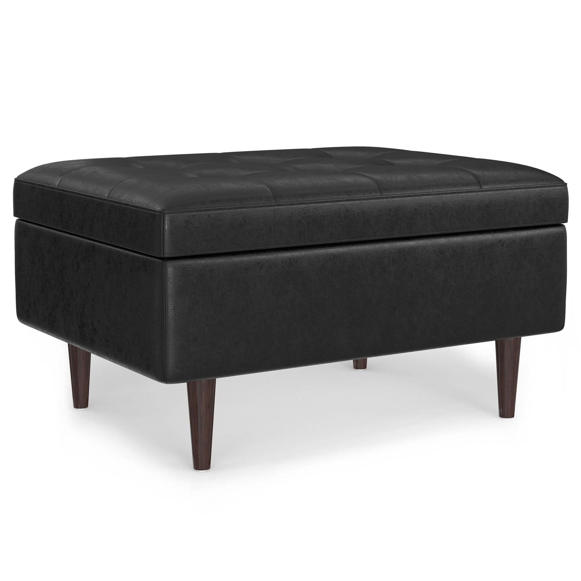 Shay - Large Square Coffee Table Storage Ottoman Mid-Century Style Simpli-Home