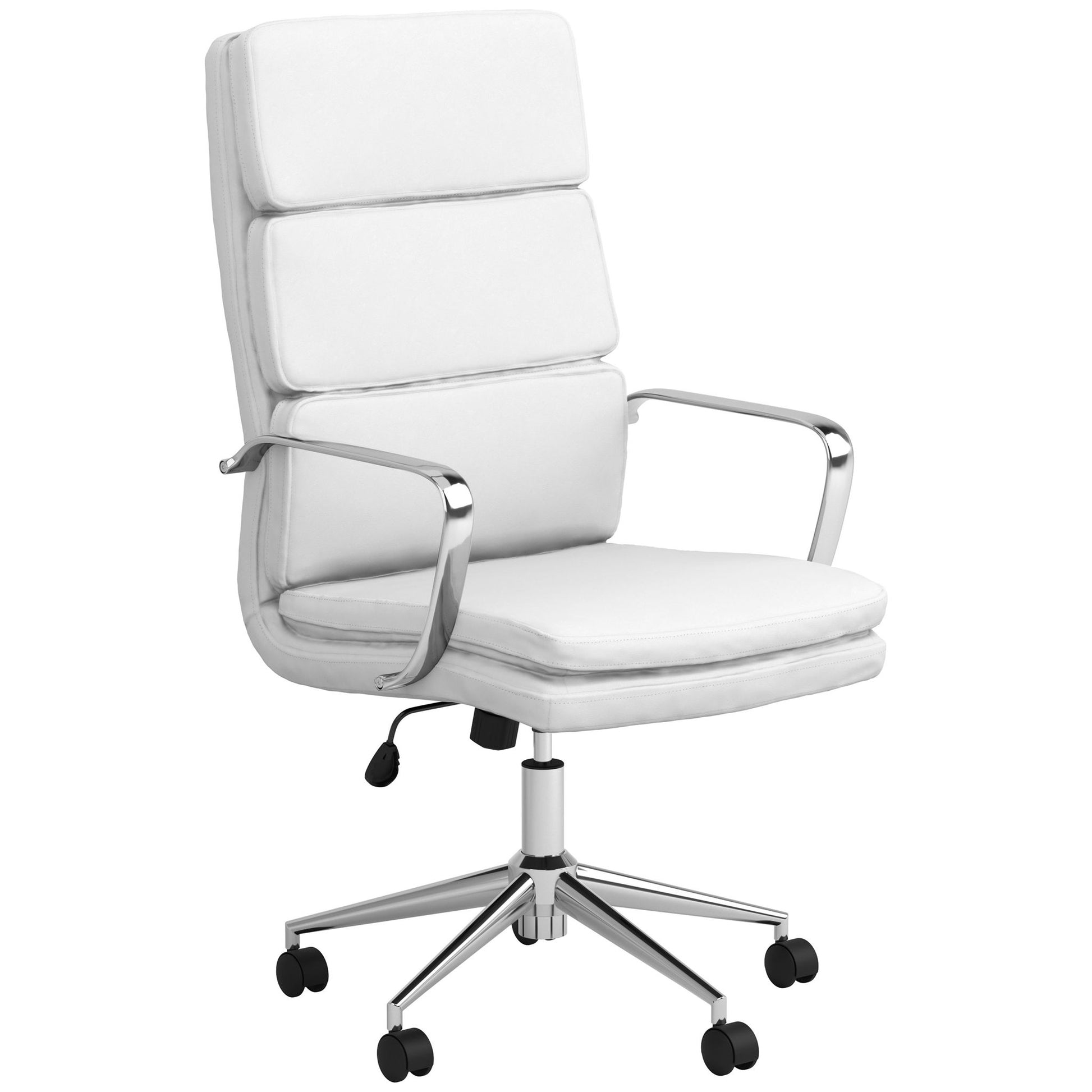 Molly - Upholstered Adjustable High Back Office Chair With Base - White Furniture Max