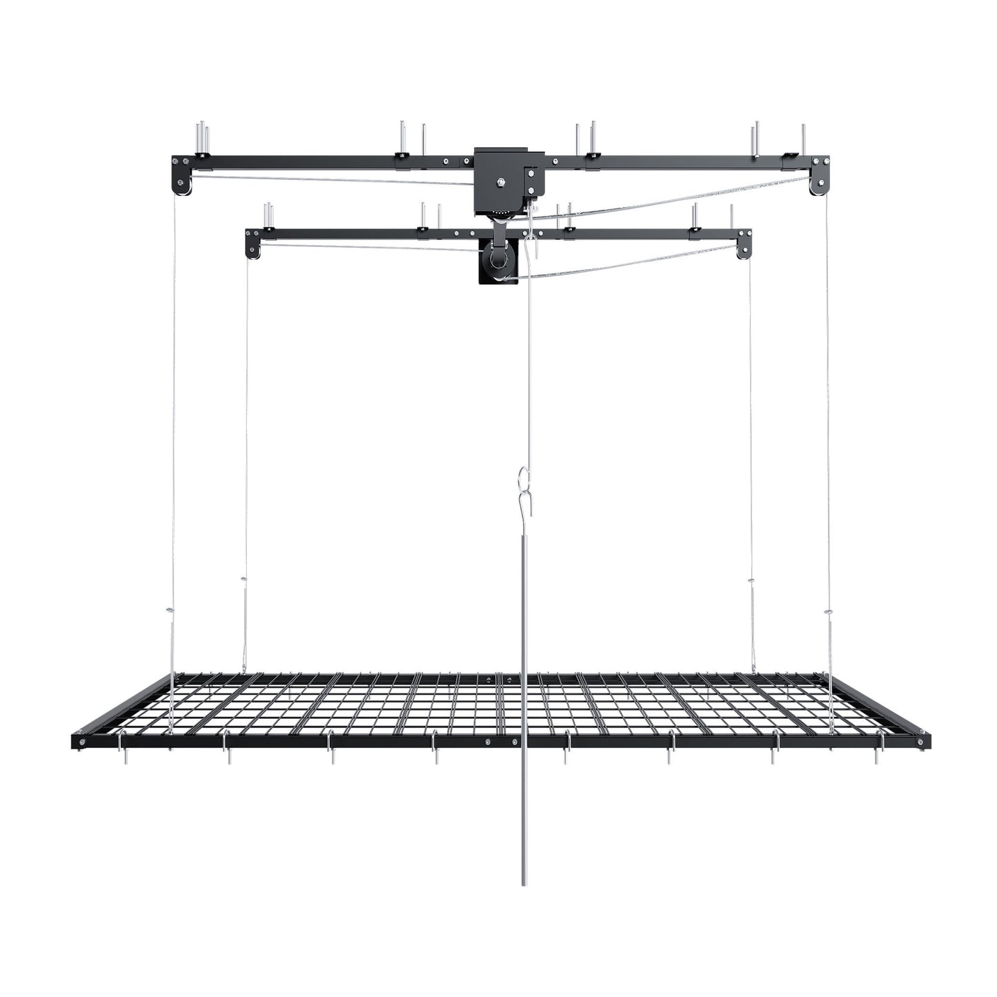 4 X 8 Ft Overhead Garage Storage Rack - Black Daily Nest