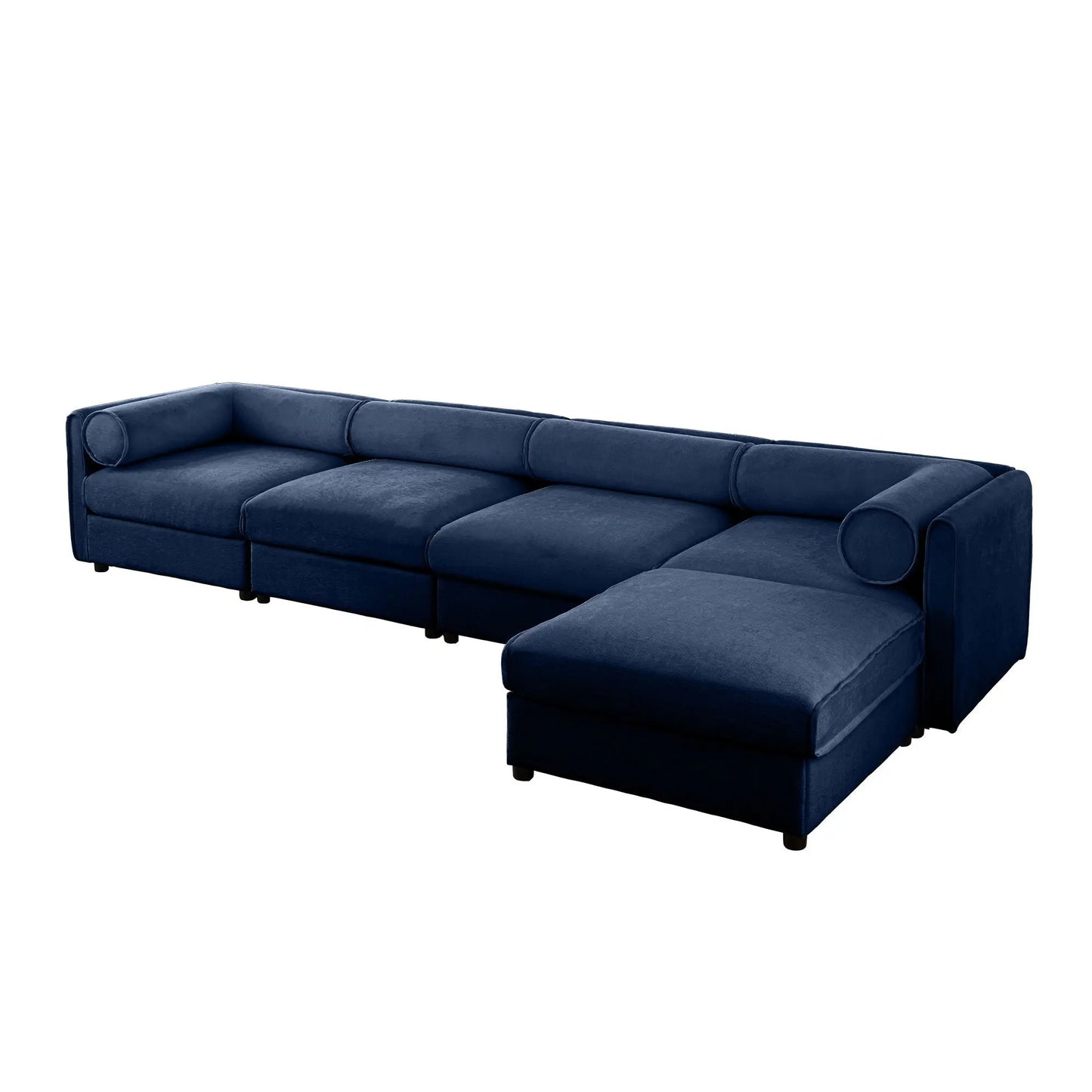 Contemporary Elegant White Chenille Sofa With Storage And Ottoman Home Essentials