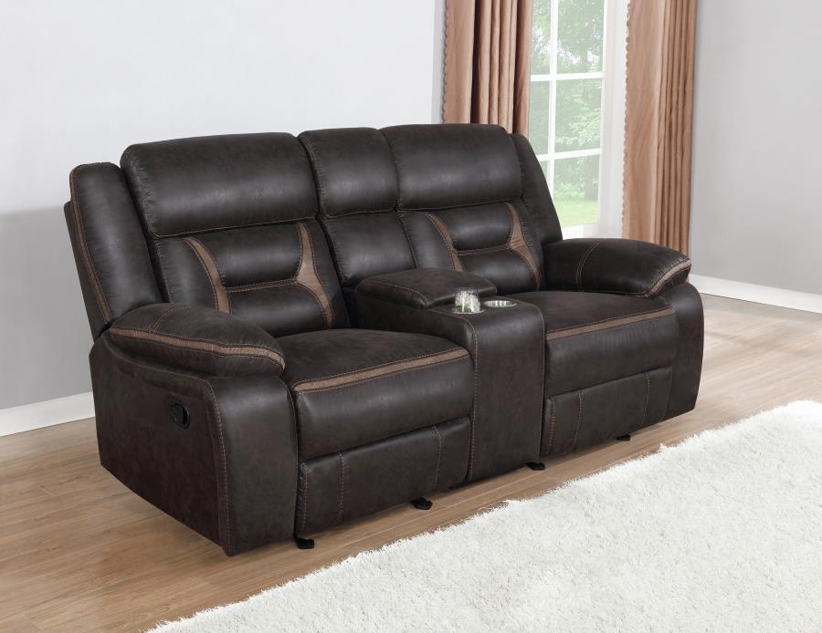 Greer - Upholstered Motion Reclining Loveseat CoasterEveryday