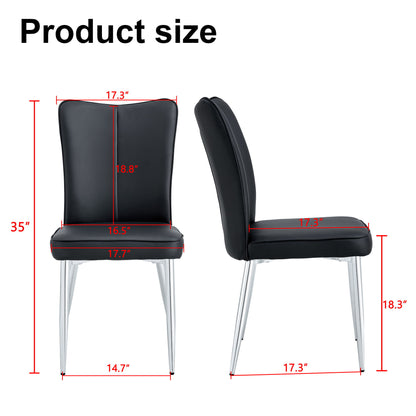 Modern Minimalist Dining Chairs With Metal Legs Home Essentials