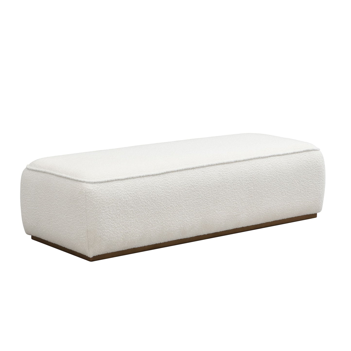 Grainy Footstool For Home - Beige Noble House