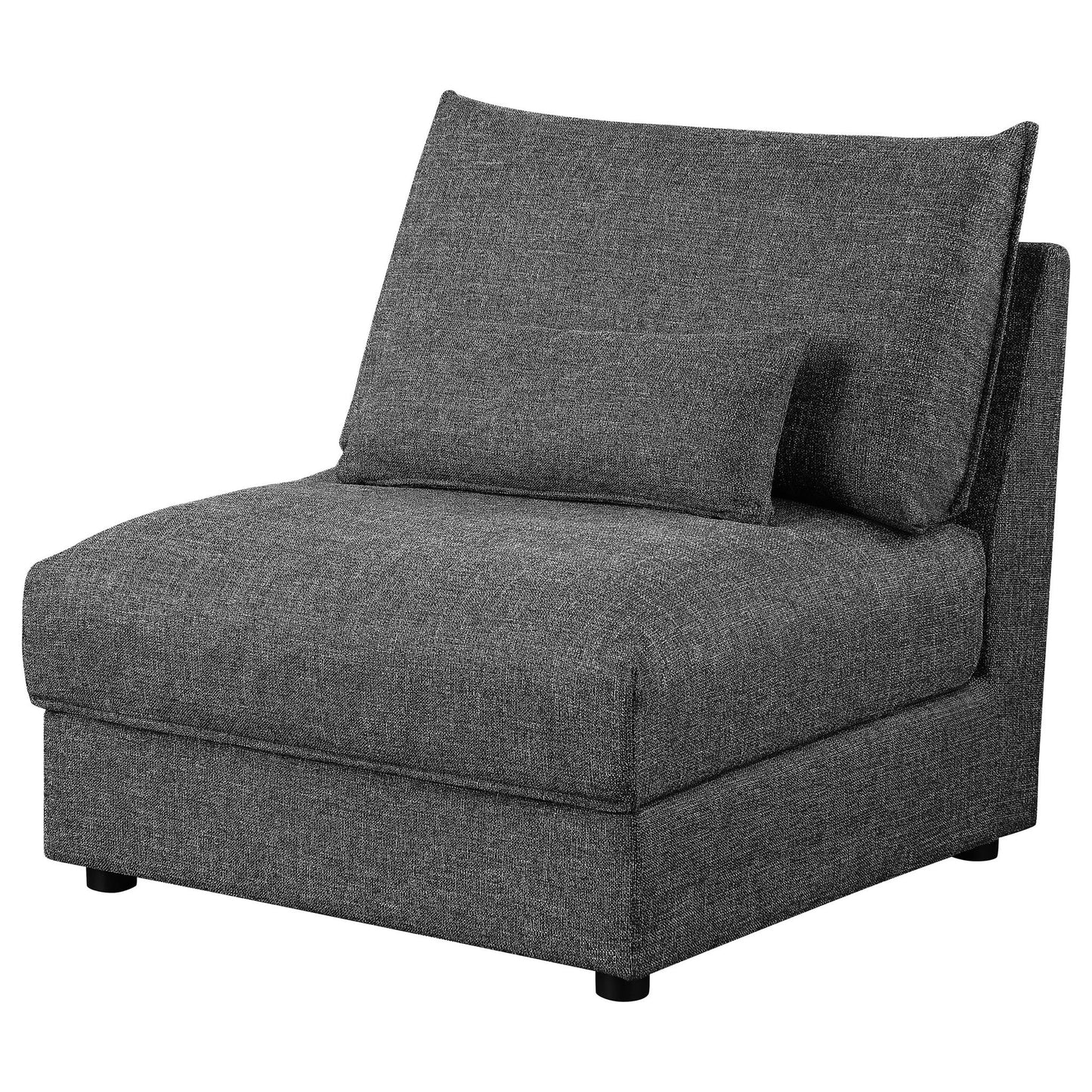 Wakefield - Upholstered Armless Slipper Chair - Black Furniture Max