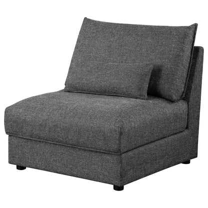 Wakefield - Upholstered Armless Slipper Chair - Black Furniture Max