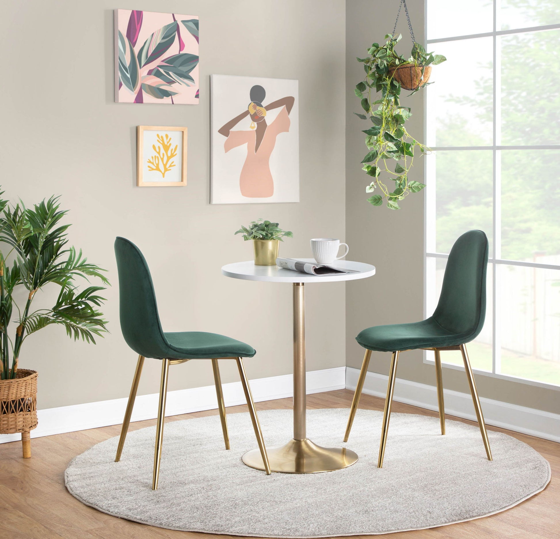 Pebble - Contemporary & Glam Adjustable Dining / Bar Table Lumi Source