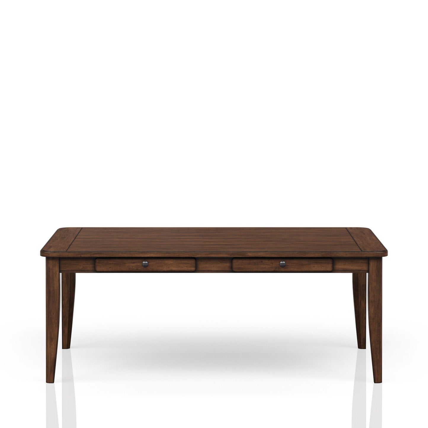 Casual Dining Table With Four Storage Drawers - Brown Bernards Furniture