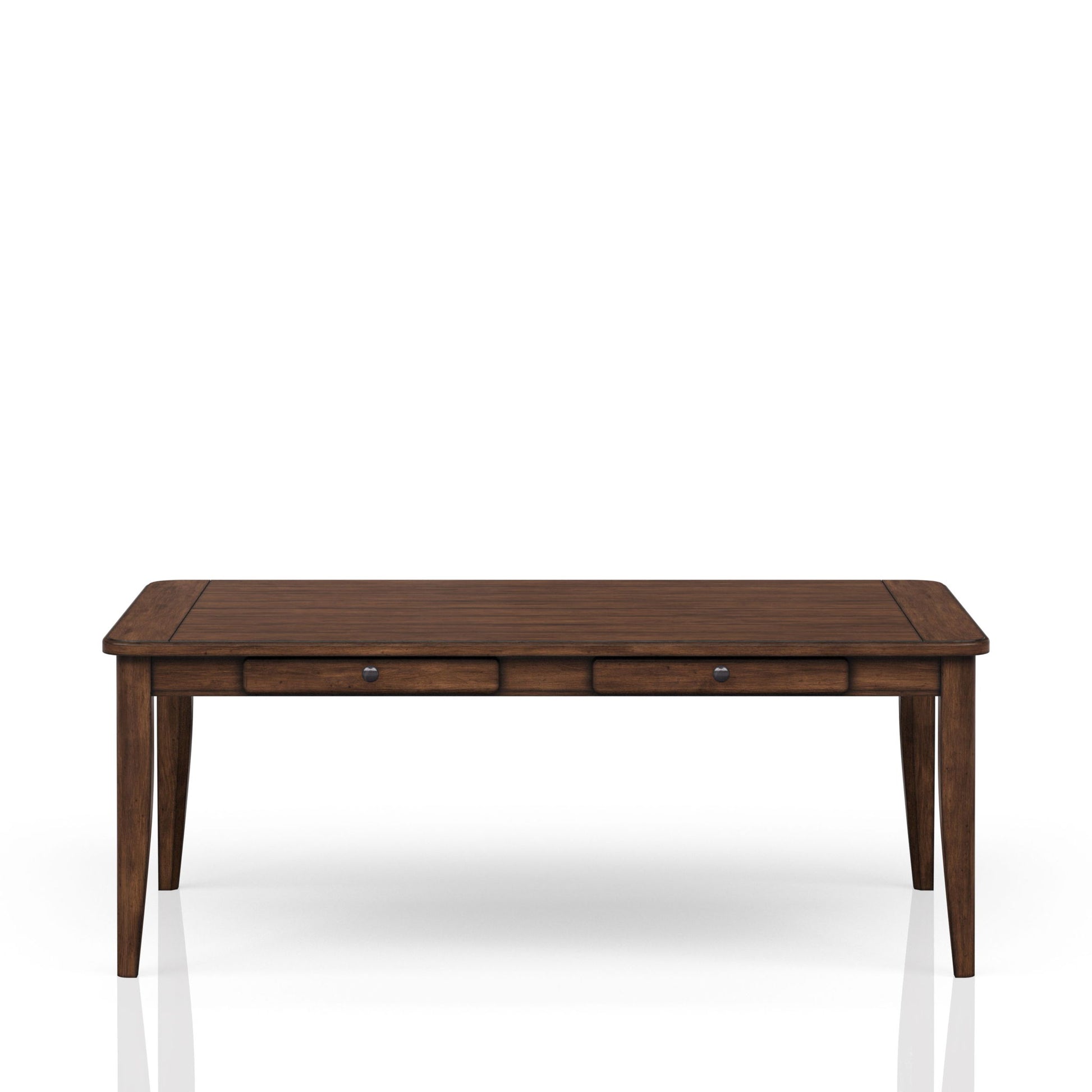 Casual Dining Table With Four Storage Drawers - Brown Bernards Furniture