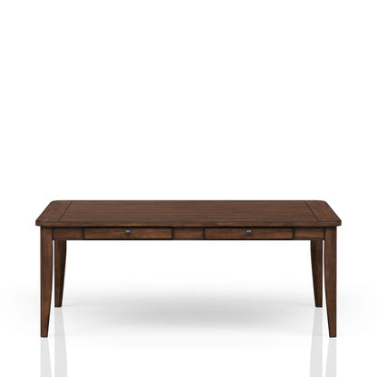 Casual Dining Table With Four Storage Drawers - Brown Bernards Furniture