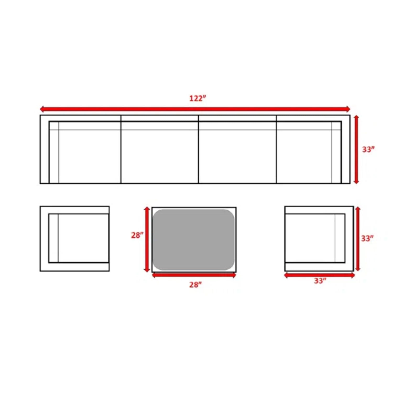 Sectional, Stylish Entertainment, Outdoor Living LSI Patio Furniture