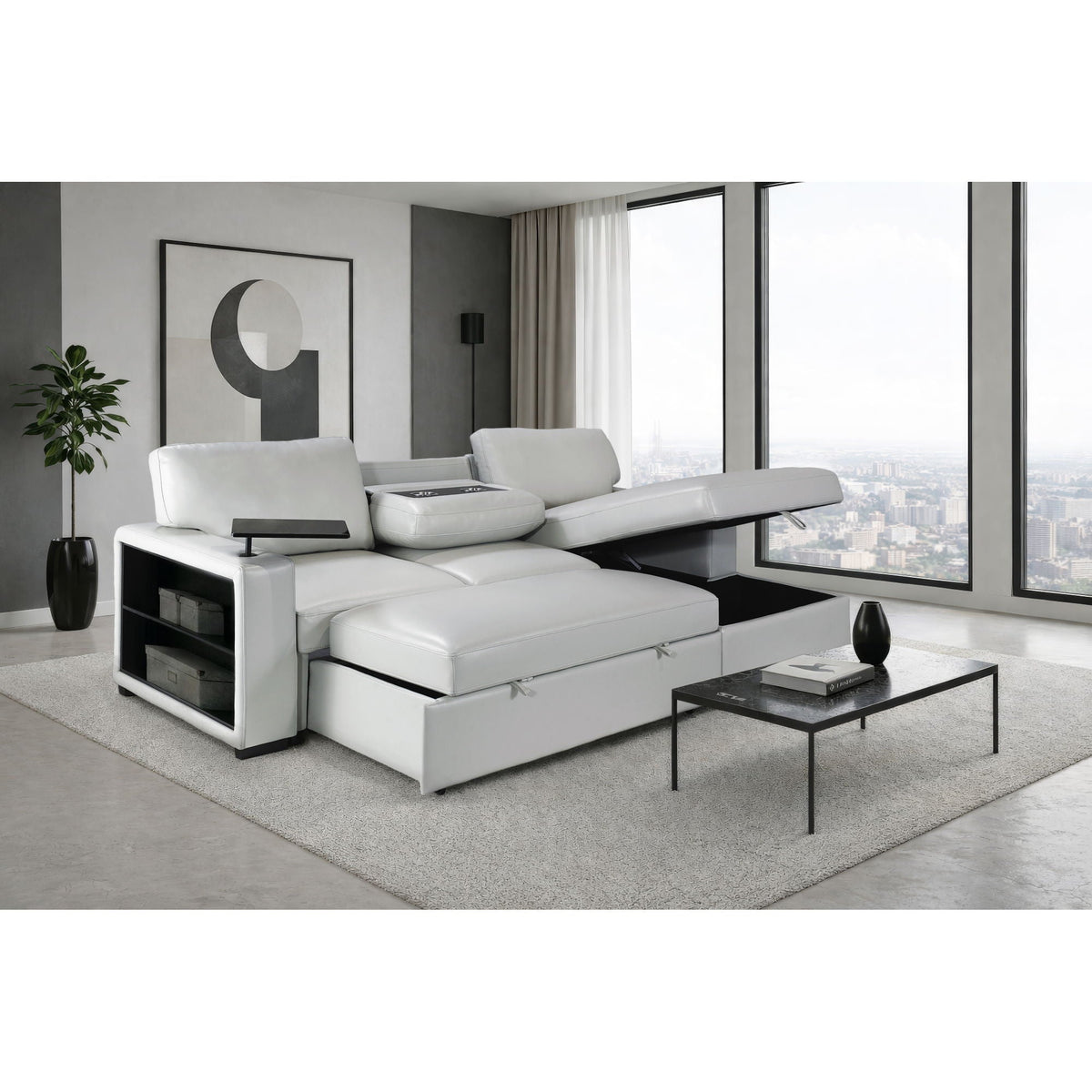 Tracey - Sofabed With Pullout - Silver Global Furniture USA