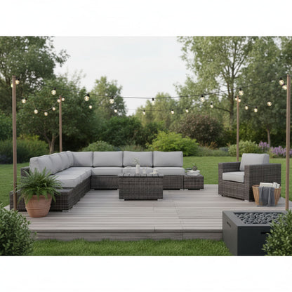 Sectional, Stylish Entertainment, Outdoor Living LSI Patio Furniture