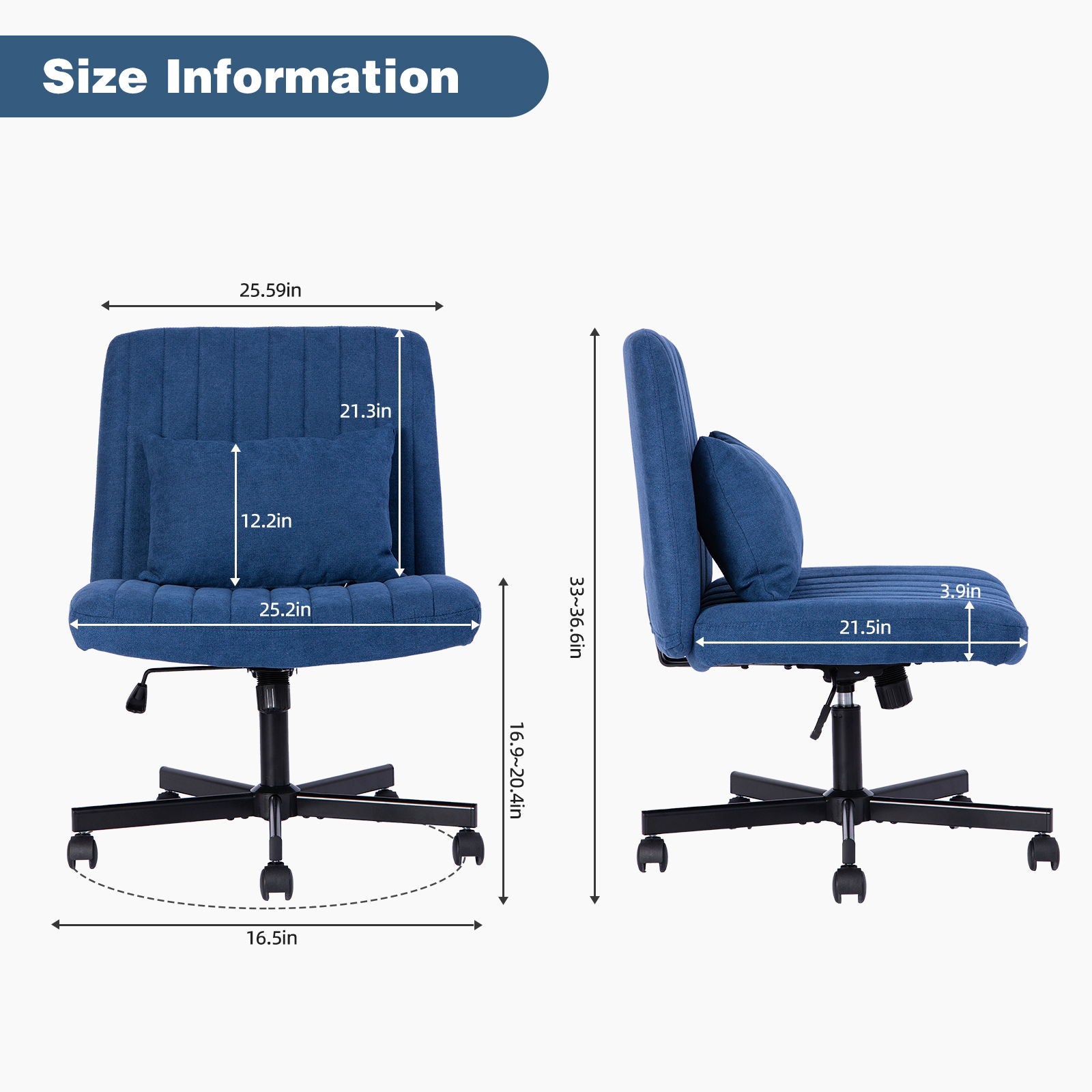 Criss Cross Office Chair With Adjustable Height, Ergonomic Design Home Essentials