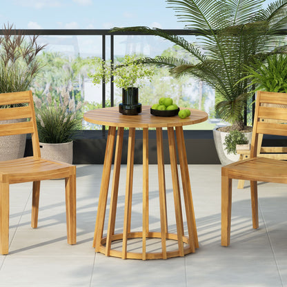 Outdoor Round Top Dining Table, Round Bistro Table - Teak Noble House